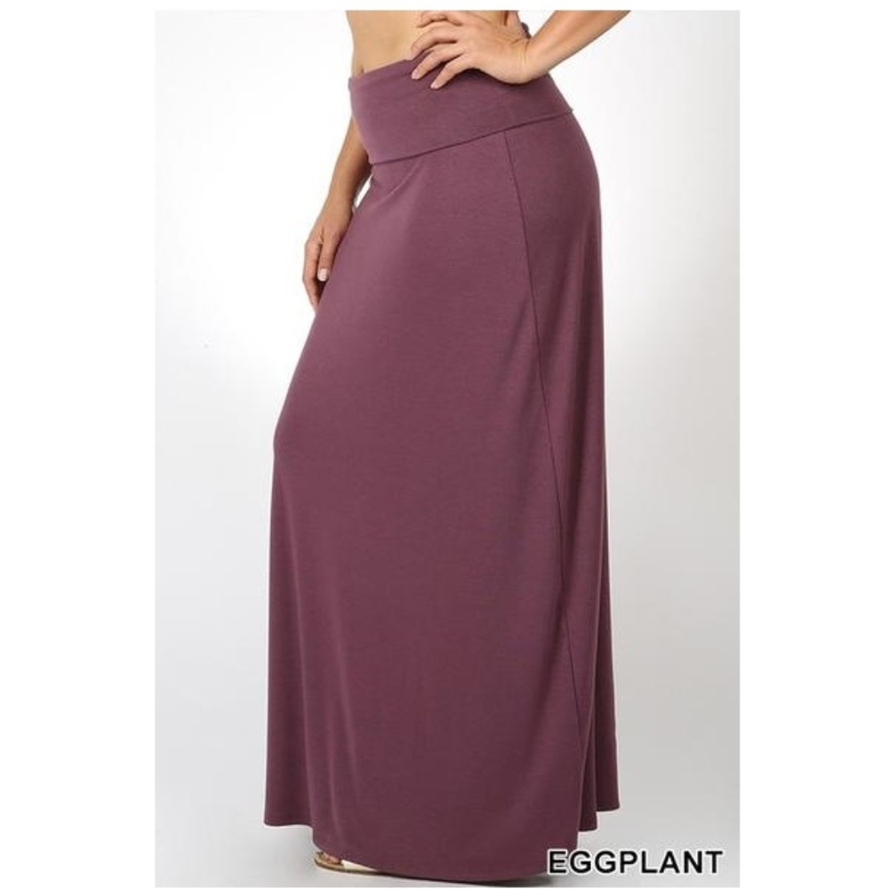 Zanana Outfitters eggplant colored maxi skirt